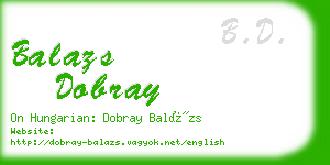 balazs dobray business card